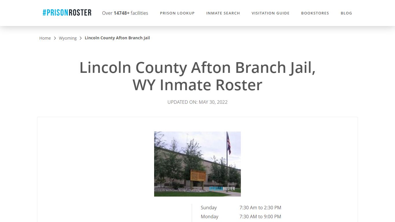 Lincoln County Afton Branch Jail, WY Inmate Roster